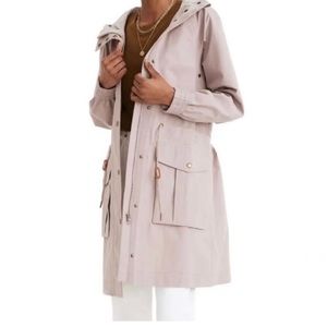 Madewell lilac anorak hooded rain jacket